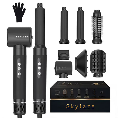 Uscator de par 7 in 1 profesional Skylaze®, Set Wrap Air Styler 110000 RPM